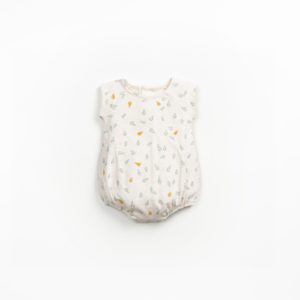 Printed rib onesie grés