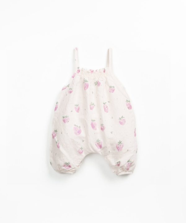 Printed rib onesie grés