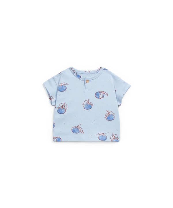 Knitted T-shirt with print