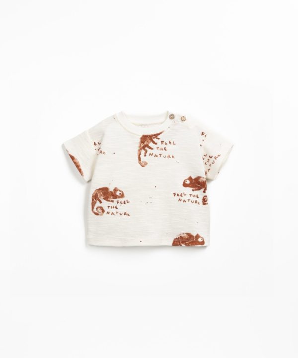 Printed T-shirt rib "grés"