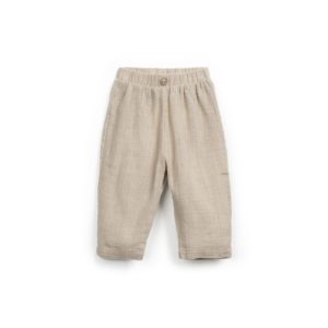Trousers in a blend of organic cotton and linen