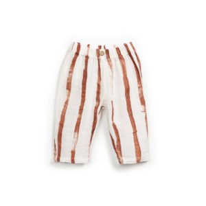 Printed fabric trousers