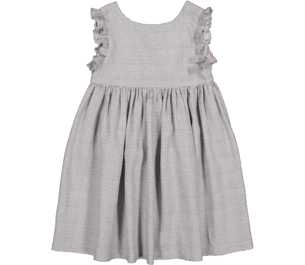 Darame linen dress Mini Check