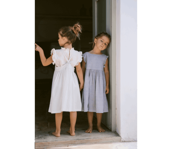 Darame linen dress Mini Check - Image 5