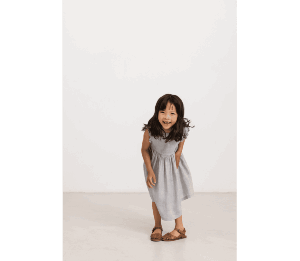 Darame linen dress Mini Check - Image 4