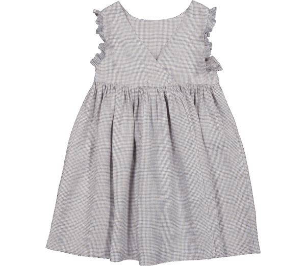 Darame linen dress Mini Check - Image 2