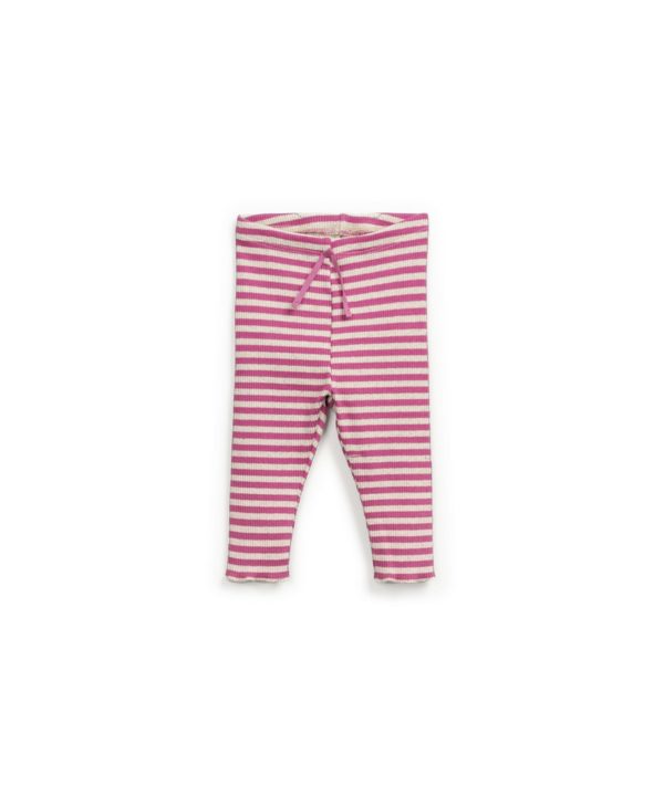 Ribbed striped leggings