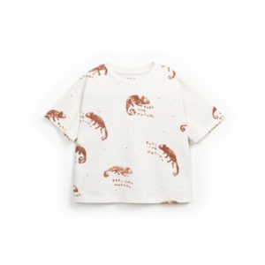 T-shirt printed rib