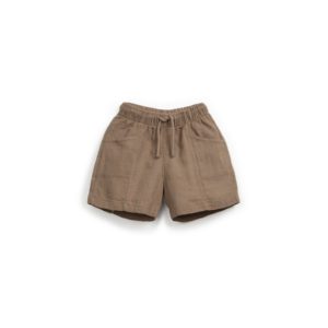 Cotton fabric shorts in organic cotton with pockets
