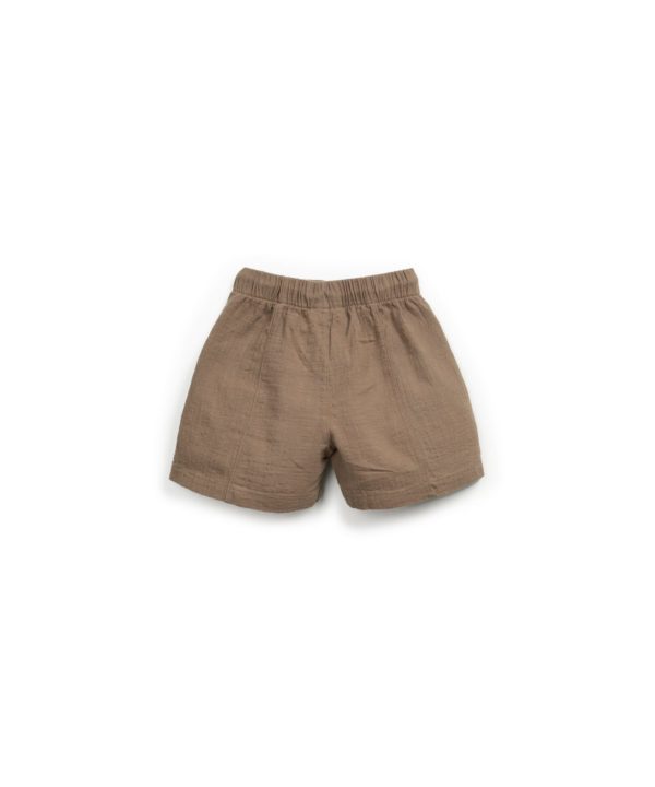 Cotton fabric shorts in organic cotton with pockets - Image 2