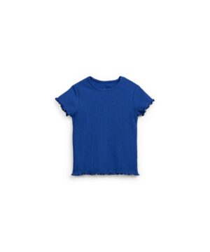 Ribbed cotton jersey t-shirt in organic cotton
