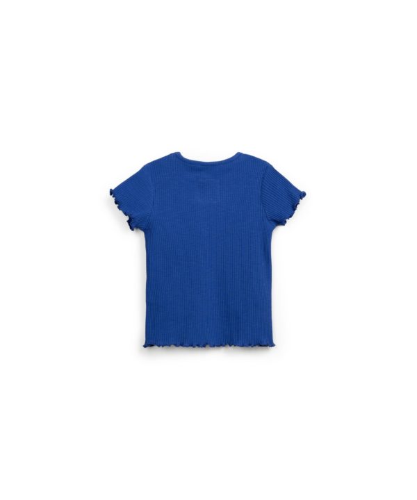 Ribbed cotton jersey t-shirt in organic cotton - Image 2