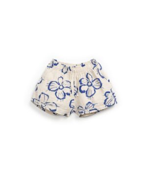 Play Up Cotton and linen shorts with floral print