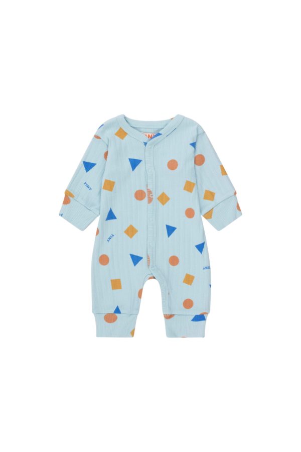 Geometric one-piece warm blue
