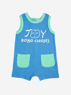 Bobo Choses Smiling blue playsuit