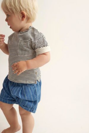 BIEL276S5 organic slub stripes navy