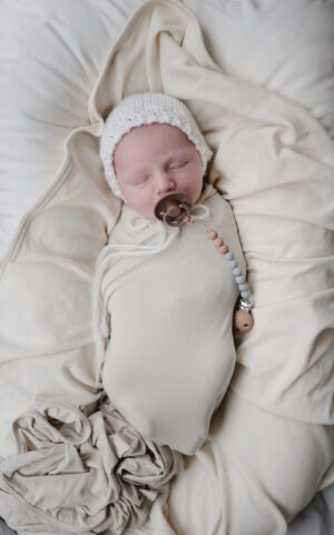 Baby boy newborn stratchy swaddle