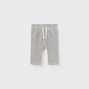 Organic slub baby pants navy