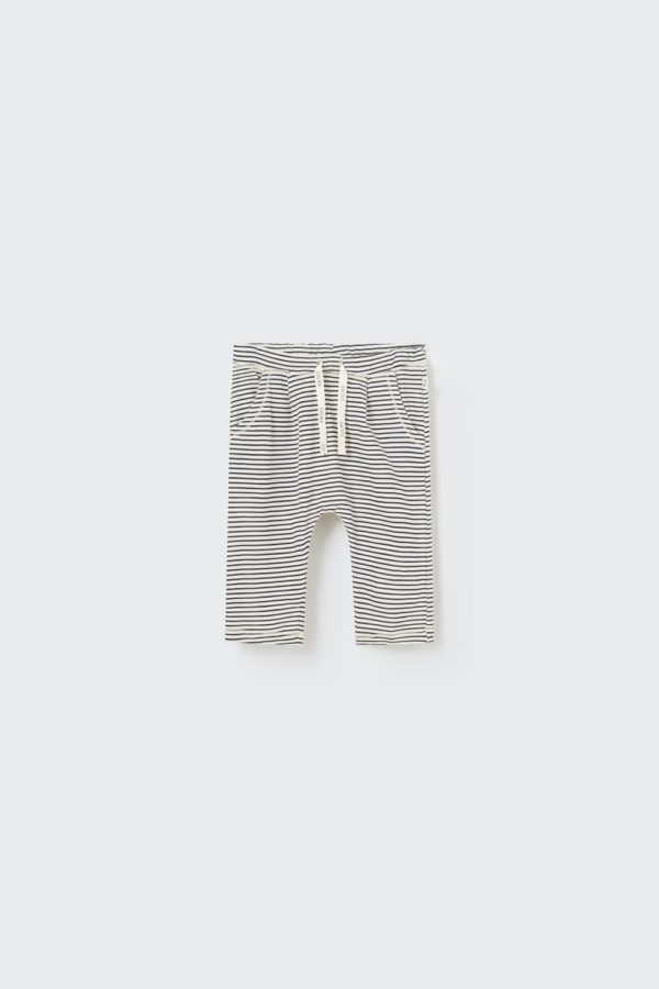 Organic slub baby pants navy