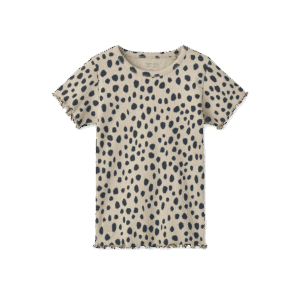 Nieve Printed Shortsleeve Rib T-shirt Leo spots
