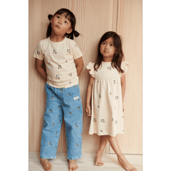 Neveah Printed Dress Peach - Image 4