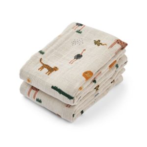 Lewis Muslin Cloth 2-Pack Safari