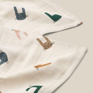 Lewis Muslin Cloth 2 Pack LW18149 2184 Bunny Sandy