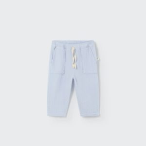 Soft gauze baby pants sky blue