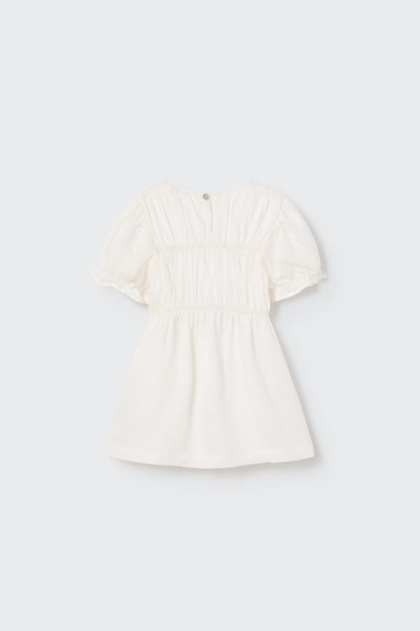Linen baby dress Ivory - Image 2