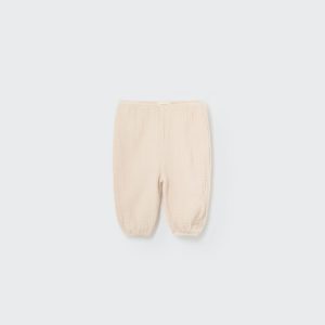 Soft gauze newborn pants ecru