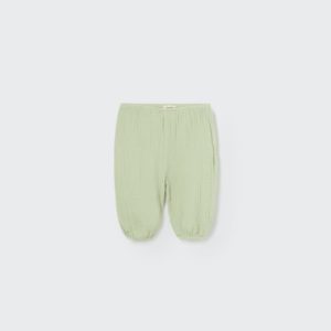 Soft gauze newborn pants tender green