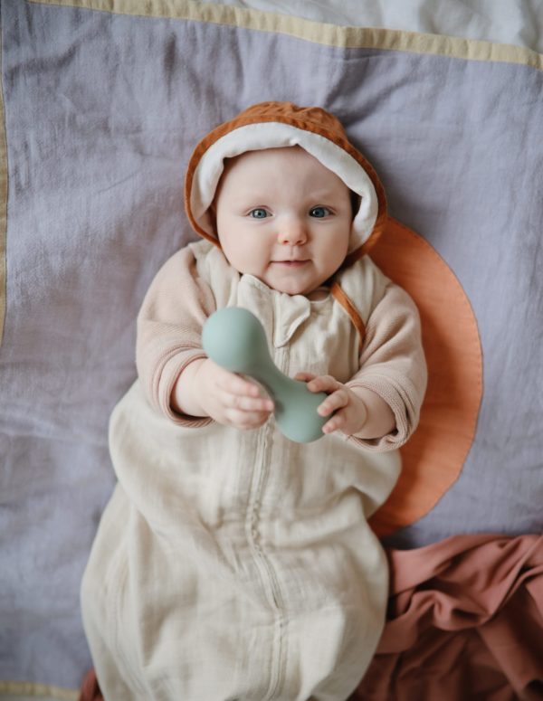 Organic cotton Muslin Sleep Bag Fog 0-6 Months - Image 4