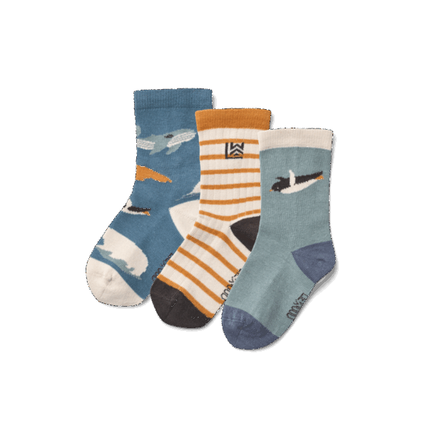 Silas Socks 3-Pack Arctic Sea /  Ocean view