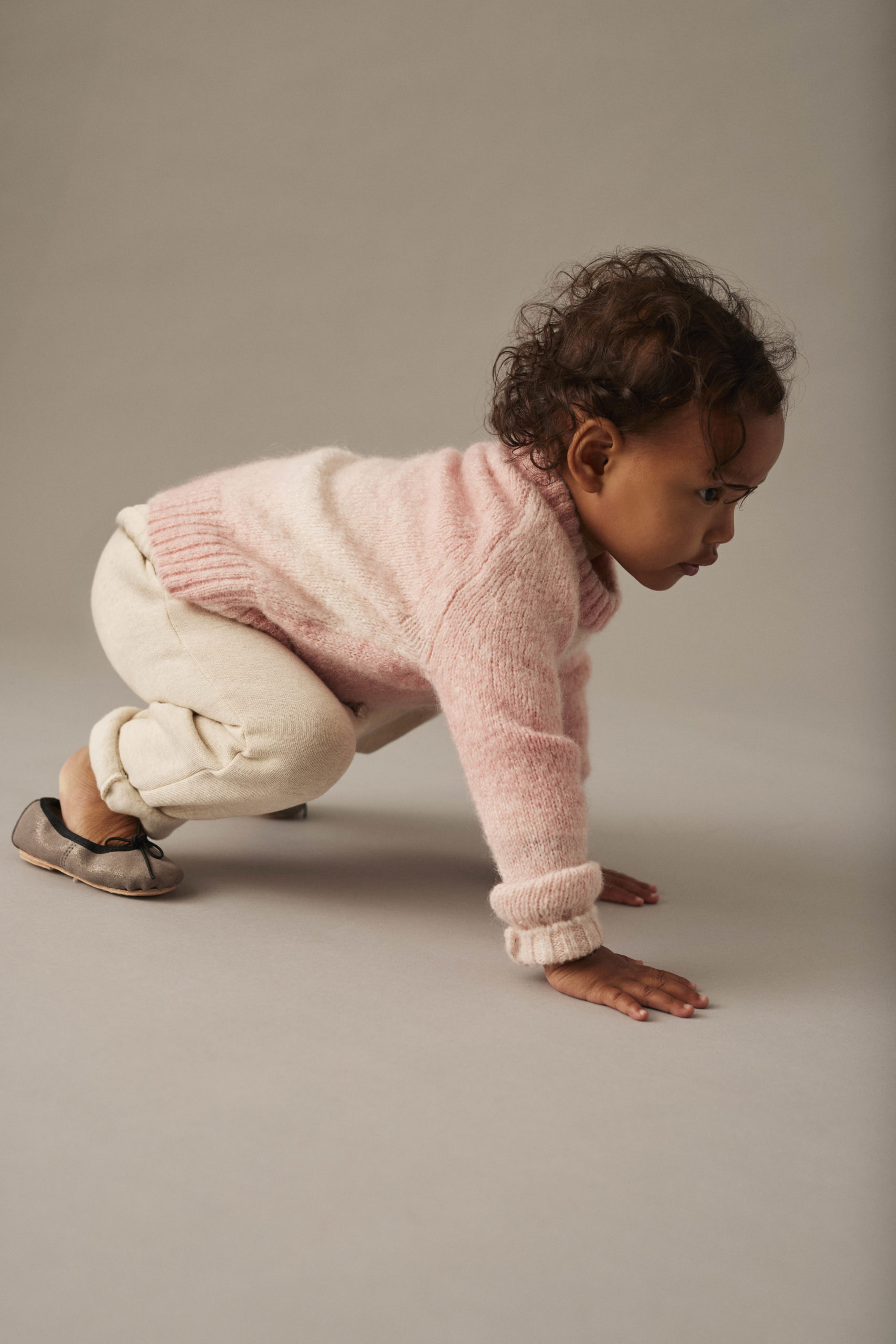 Cozmo Soft dyed tricot baby sweater silver pink - Image 4