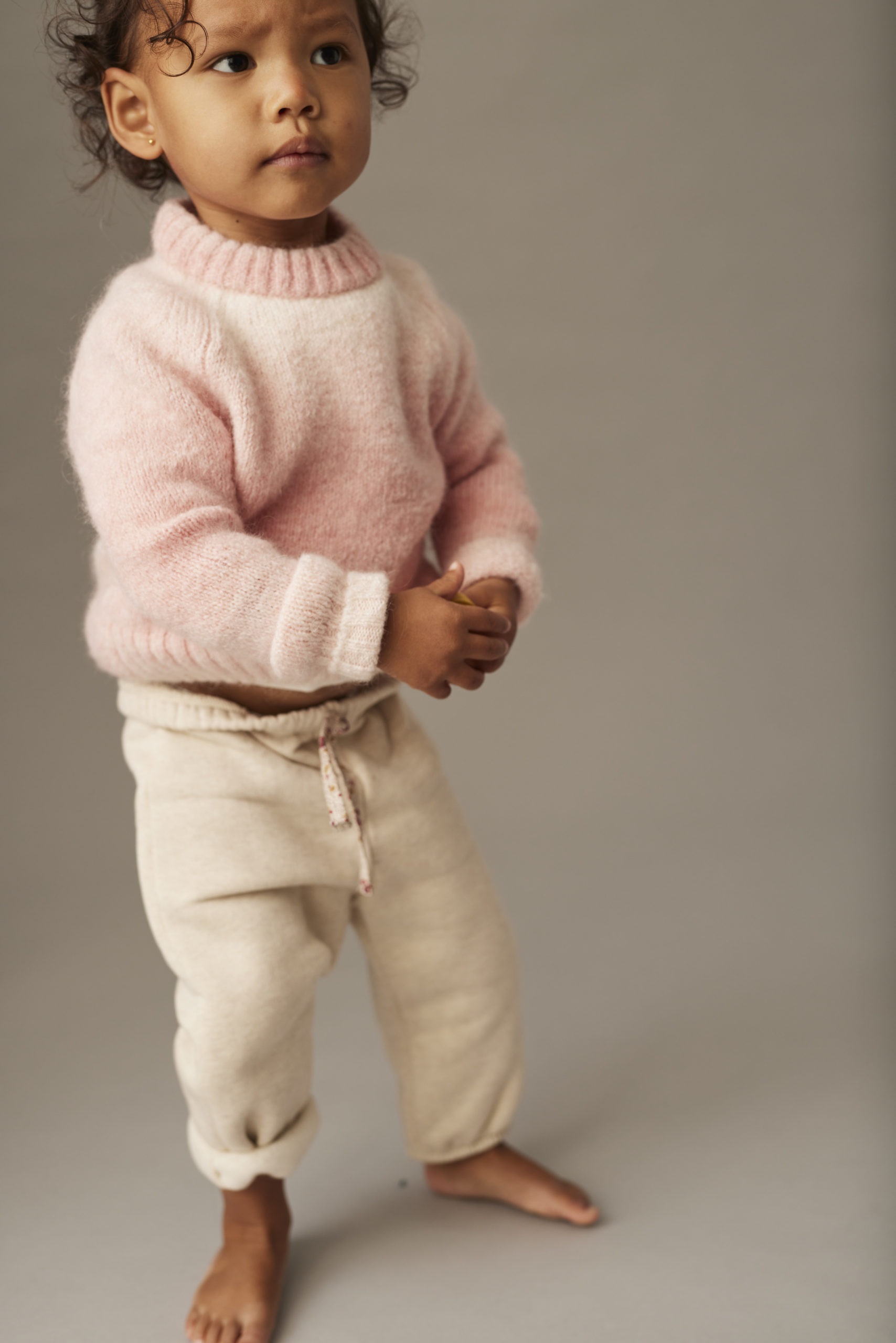 Cozmo Soft dyed tricot baby sweater silver pink - Image 3