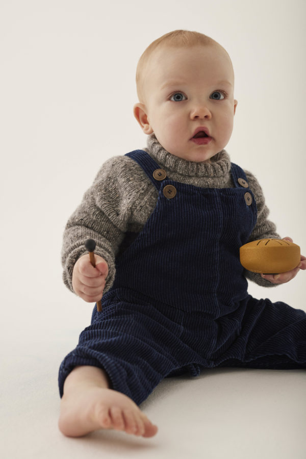 Denim corduroy baby overalls - Image 5
