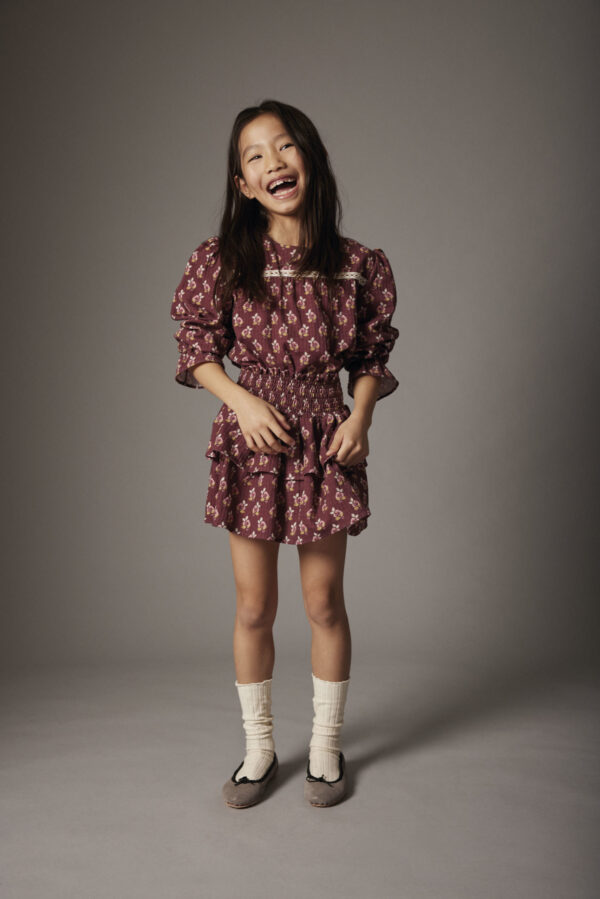 Cozmo Bloom textured blouse burgundy - Image 3