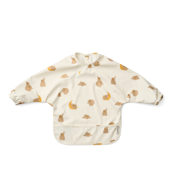 Merle Printed Cape Bib Elephant / Creme de la creme
