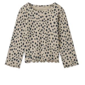 Nieve Printed Longsleeve Rib T-shirt