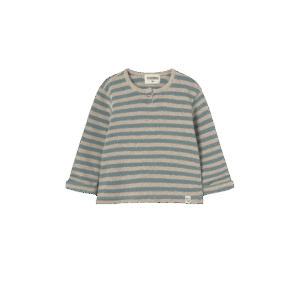 Soft stripes knit baby sweater artic blue