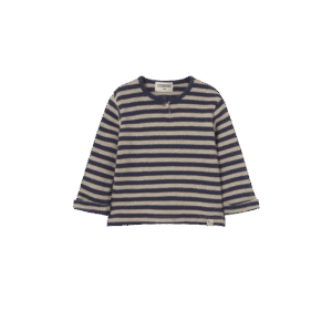 Soft stripes knit baby sweater navy
