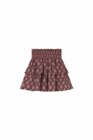 Cozmo Bloom textured skirt burgundy