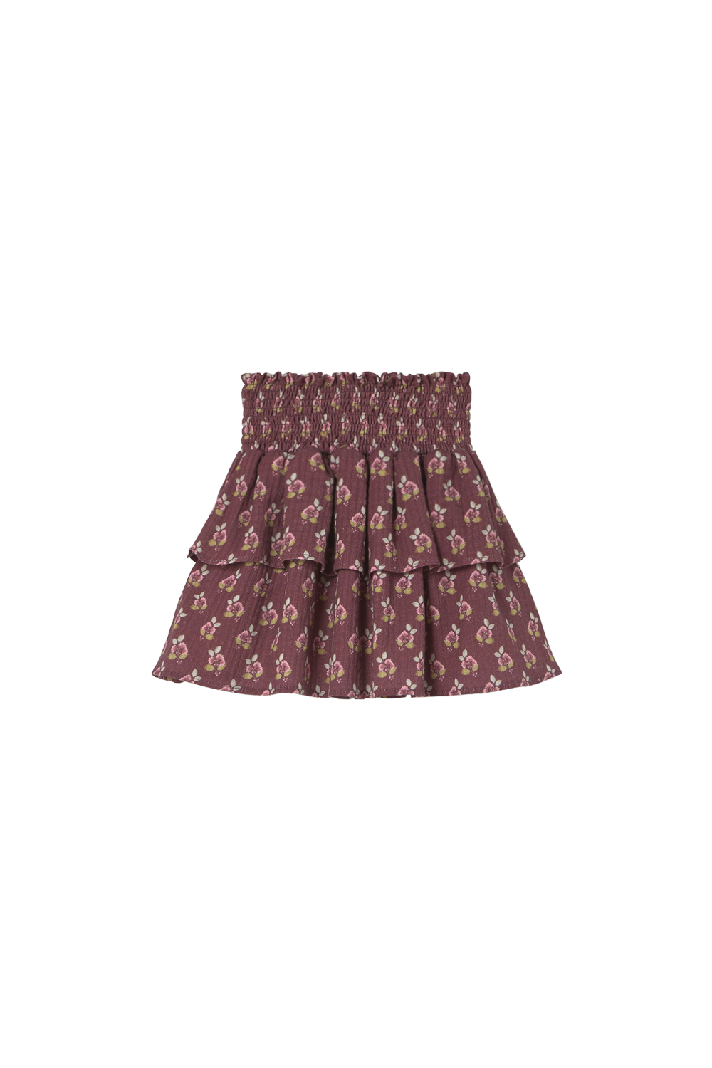 Cozmo Bloom textured skirt burgundy - Image 4