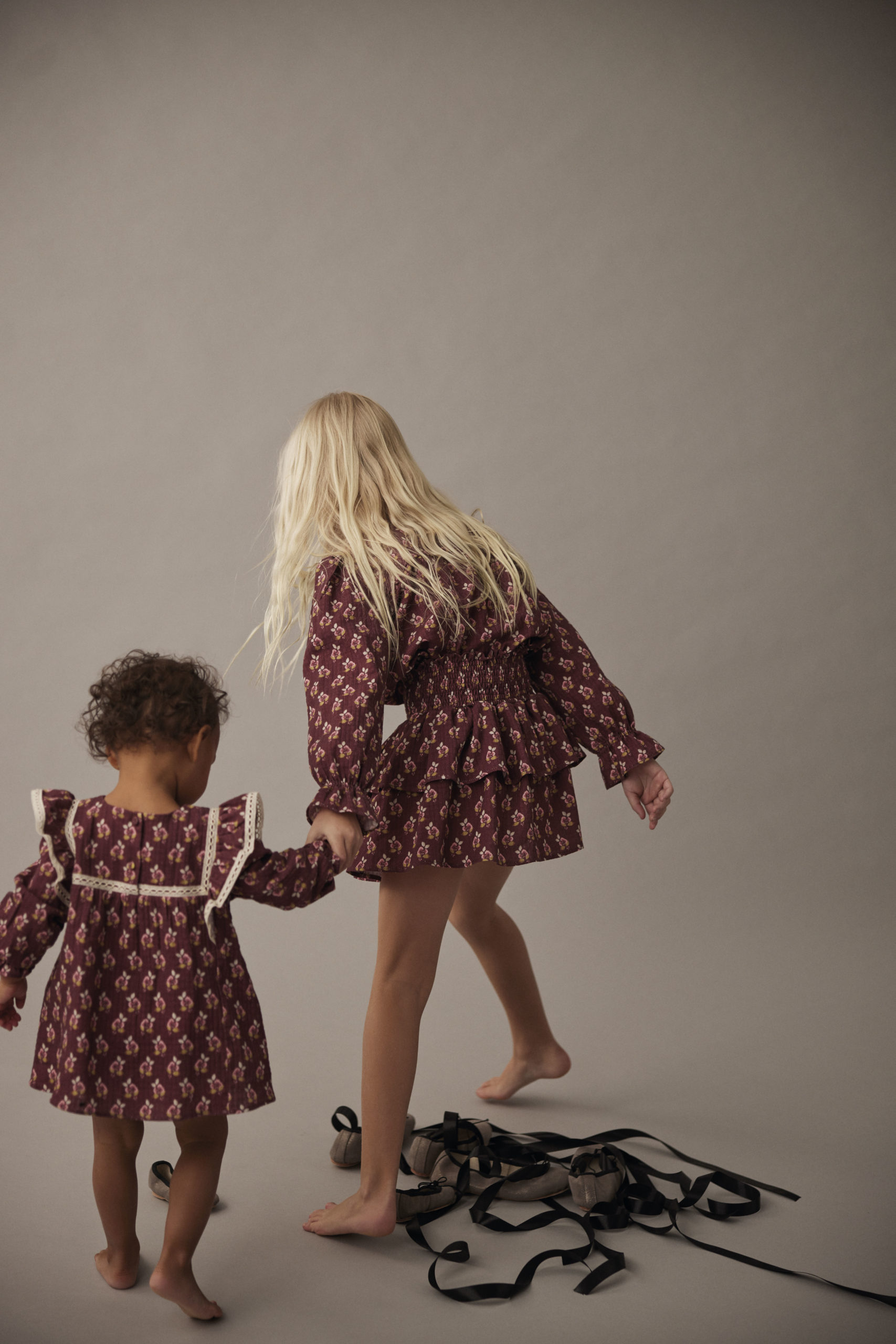 Cozmo Bloom textured skirt burgundy - Image 3