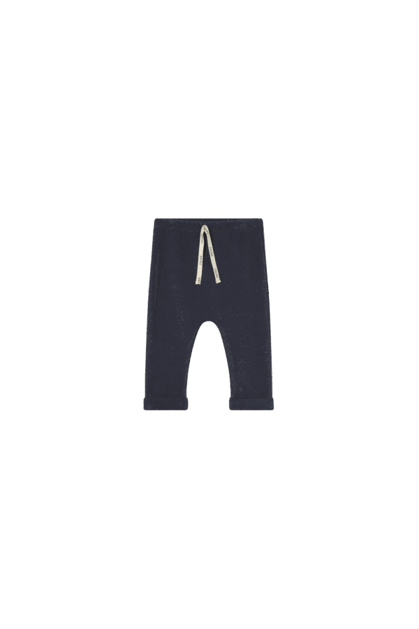 Soft brushed knit baby pants navy