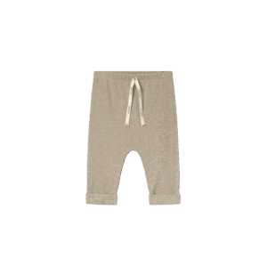Soft brushed knit baby pants stone