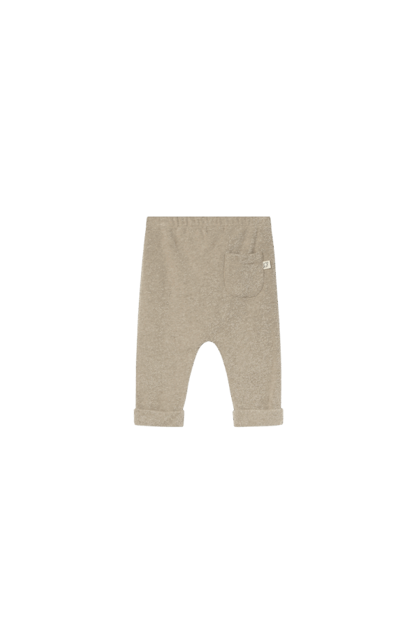 Soft brushed knit baby pants stone - Image 2