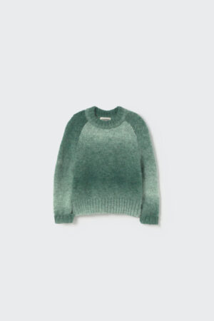 Soft dyed tricot baby sweater artic blue