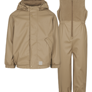 Rainwear set with fleece lining