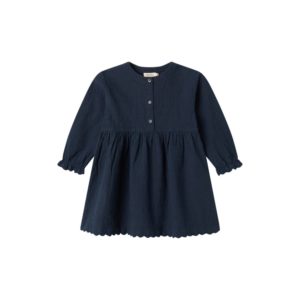 Dagmara Long-sleeved dress Dark Blue Stripes